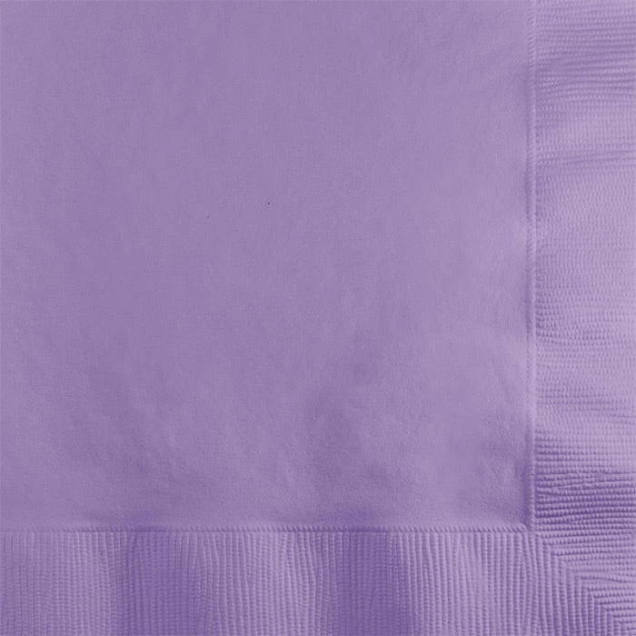 Creative Converting Luscious Lavender Beverage Napkin 2Ply, 50 Ct Solid Color Tableware