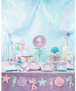Creative Converting Kids Birthday Party Themes Mermaid Shine Blowouts W/ Med, Irid, 8 Ct