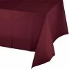 Creative Converting Burgundy Tablecover Plastic 54" X 108" Solid Color Tableware