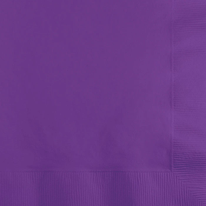 Creative Converting Amethyst Beverage Napkin, 3 Ply, 50 Ct Solid Color Tableware