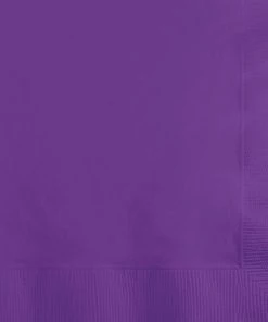 Creative Converting Solid Color Tableware Amethyst Beverage Napkin 2Ply, 50 Ct