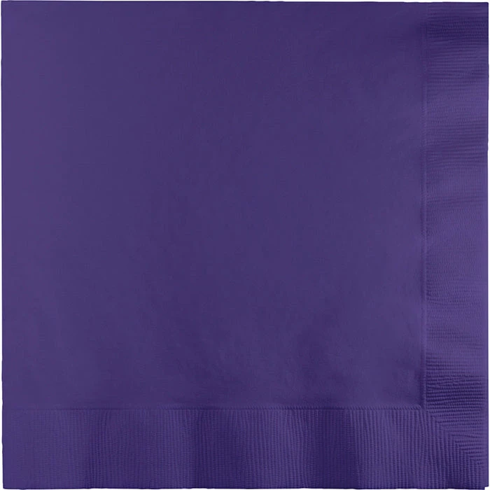 Creative Converting Purple Beverage Napkins, 20 Ct Solid Color Tableware