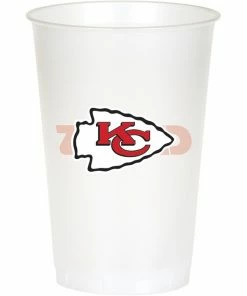 Creative Converting Kansas City Chiefs Plastic Cup, 20Oz, 8 Ct NFL And Football Party Supplies