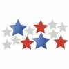 Creative Converting Patriotic And 4th Of July Party Decorations Patriotic Cutouts With Glitter, 12 Ct