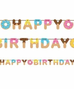 Creative Converting Kids Birthday Party Themes Donut Time Ribbon Banner