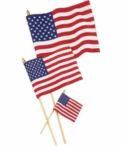 Creative Converting Cloth Usa Flag, 4" X 6" Patriotic And 4th Of July Party Decorations