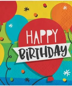 Creative Converting Hoppin' Birthday Cake Beverage Napkin, 3 Ply, 16 Ct