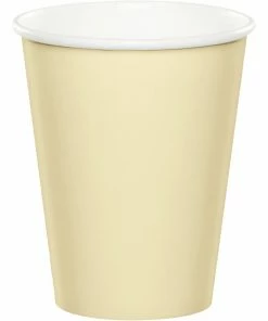 Creative Converting Ivory Hot/Cold Paper Cups 9 Oz., 24 Ct Solid Color Tableware