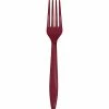 Creative Converting Solid Color Tableware Burgundy Red Plastic Forks, 24 Ct