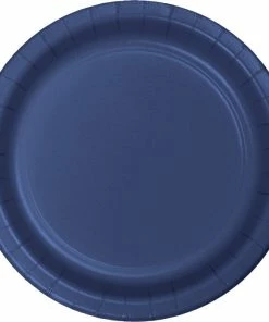 Creative Converting Navy Blue Banquet Plates, 24 Ct Solid Color Tableware