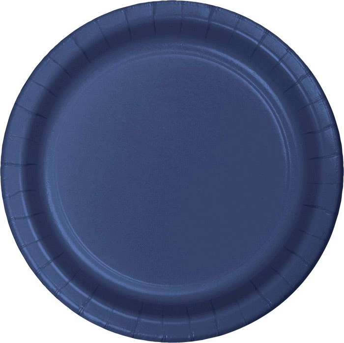 Creative Converting Navy Blue Banquet Plates, 24 Ct Solid Color Tableware