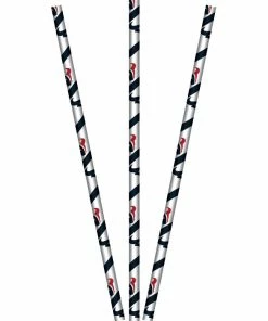 Creative Converting NFL And Football Party Supplies Houston Texans Paper Straws, 24 Ct