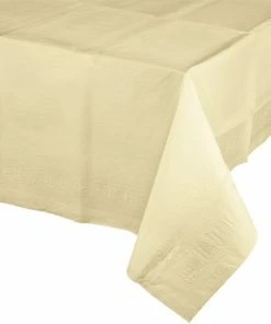 Creative Converting Solid Color Tableware Ivory Tablecover 54