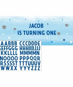 Creative Converting One Little Star - Boy Giant Party Banner W/Stck 1st Birthday Party Themes