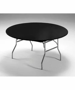 Creative Converting Stay Put Tablecover Black, 60" Solid Color Tableware