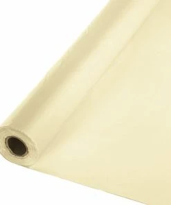 Creative Converting Solid Color Tableware Ivory Banquet Roll 40" X 100'