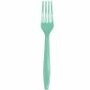 Creative Converting Fresh Mint Green Plastic Forks, 24 Ct Solid Color Tableware