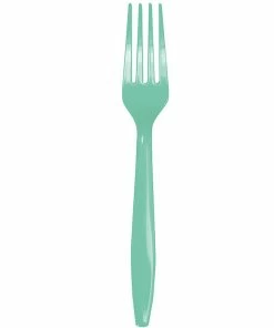 Creative Converting Fresh Mint Green Plastic Forks, 24 Ct Solid Color Tableware