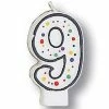 Creative Converting Polka Dot #9 Candle Birthday Party Candles
