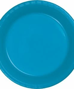Creative Converting Turquoise Blue Plastic Dessert Plates, 20 Ct