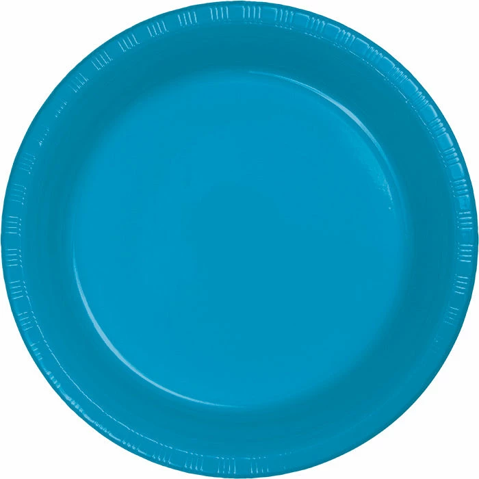 Creative Converting Turquoise Blue Plastic Banquet Plates, 20 Ct