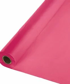 Creative Converting Solid Color Tableware Hot Magenta Banquet Roll 40