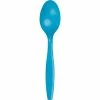 Creative Converting Turquoise Blue Plastic Spoons, 24 Ct