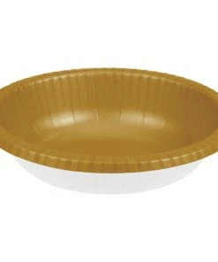 Creative Converting Glittering Gold Paper Bowls 20 Oz., 20 Ct