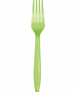 Creative Converting Fresh Lime Green Plastic Forks, 24 Ct Solid Color Tableware