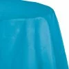 Creative Converting Turquoise Tablecover, Octy Round 82" Polylined Tissue Solid Color Tableware