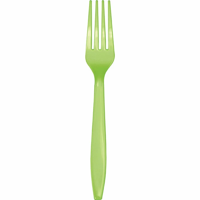 Creative Converting Fresh Lime Green Plastic Forks, 50 Ct