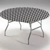 Creative Converting Stay Put Tablecover Black Check, 60"