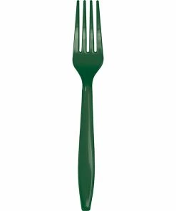 Creative Converting Hunter Green Plastic Forks, 24 Ct Solid Color Tableware