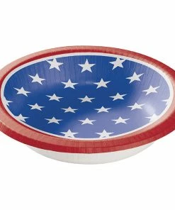 Creative Converting Stars And Strips Paper Bowls, 8 Ct Patriotic And 4th Of July Party Decorations