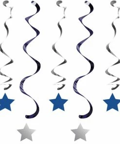 Creative Converting One Little Star Boy Dizzy Danglers, 5 Ct 1st Birthday Party Themes