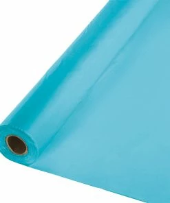 Creative Converting Solid Color Tableware Bermuda Blue Banquet Roll 40