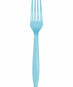 Creative Converting Pastel Blue Plastic Forks, 24 Ct Solid Color Tableware