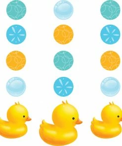 Creative Converting Rubber Duck Bubble Bath Hanging Cutouts, 3 Ct