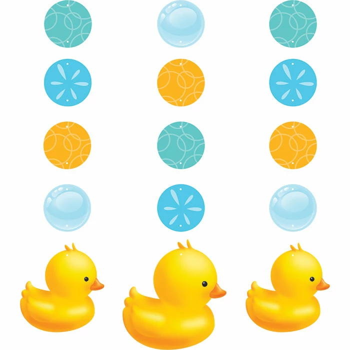 Creative Converting Rubber Duck Bubble Bath Hanging Cutouts, 3 Ct