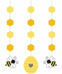 Creative Converting Bumblebee Baby Hanging Cutouts, 3 Ct Baby Showers