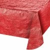 Creative Converting Solid Color Tableware Metallic Red Table Cover, 54" X 108"