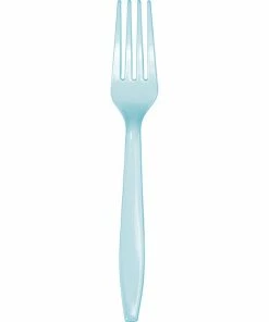 Creative Converting Solid Color Tableware Pastel Blue Plastic Forks, 50 Ct