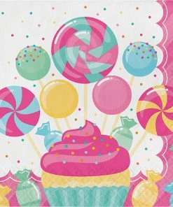 Creative Converting Candy Bouquet Napkins, 16 Ct Kids Birthday Party Themes