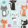 Creative Converting Kids Birthday Party Themes Cat Party Beverage Napkins, 16 Ct