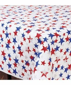 Creative Converting Patriotic Banquet Roll, Rwb Stars 40" X 50'