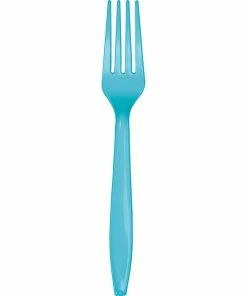 Creative Converting Bermuda Blue Plastic Forks, 24 Ct