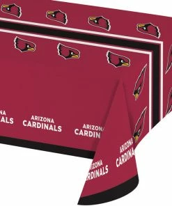 Creative Converting Arizona Cardinals Plastic Table Cover, 54" X 102" NFL And Football Party Supplies
