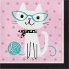 Creative Converting Kids Birthday Party Themes Cat Party Napkins, 16 Ct