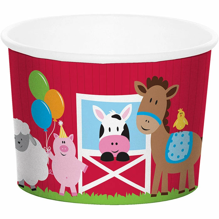 Creative Converting Farmhouse Fun Treat Cup 9 Oz, 6 Ct