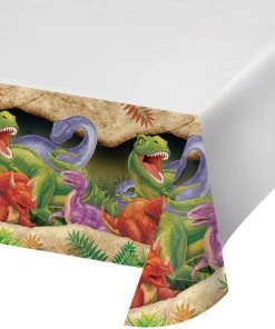 Creative Converting Kids Birthday Party Themes Dino Blast Tablecover Plastic 54